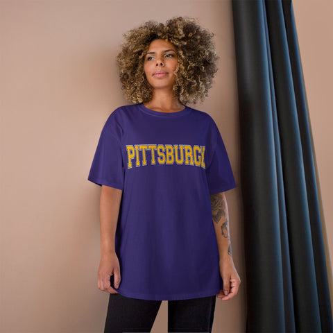 Pittsburgh Varsity Letters Short Sleeve T-Shirt T-Shirt - YinzerShop