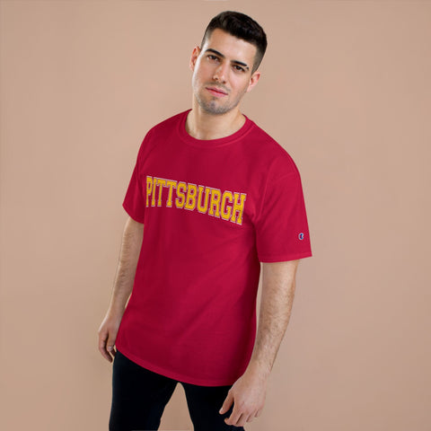 Pittsburgh Varsity Letters Short Sleeve T-Shirt T-Shirt - YinzerShop