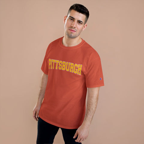 Pittsburgh Varsity Letters Short Sleeve T-Shirt T-Shirt - YinzerShop