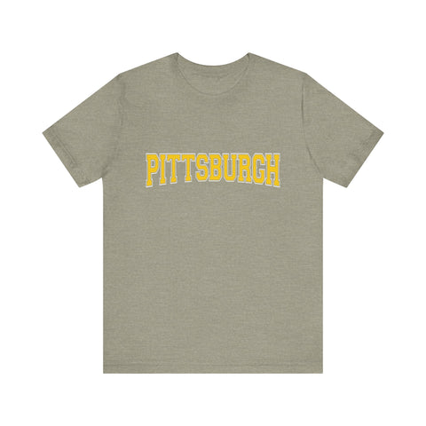 Pittsburgh Varsity Letters - Short Sleeve T-Shirt T-Shirt - YinzerShop