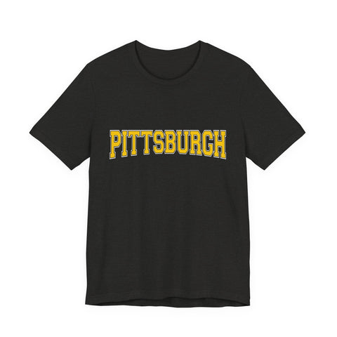 Pittsburgh Varsity Letters - Short Sleeve T-Shirt T-Shirt - YinzerShop
