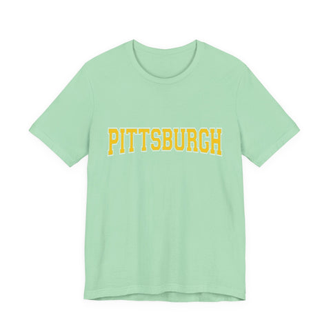 Pittsburgh Varsity Letters - Short Sleeve T-Shirt T-Shirt - YinzerShop