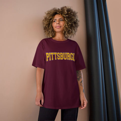 Pittsburgh Varsity Letters Short Sleeve T-Shirt T-Shirt - YinzerShop