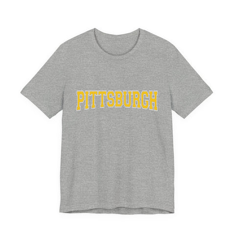 Pittsburgh Varsity Letters - Short Sleeve T-Shirt T-Shirt - YinzerShop