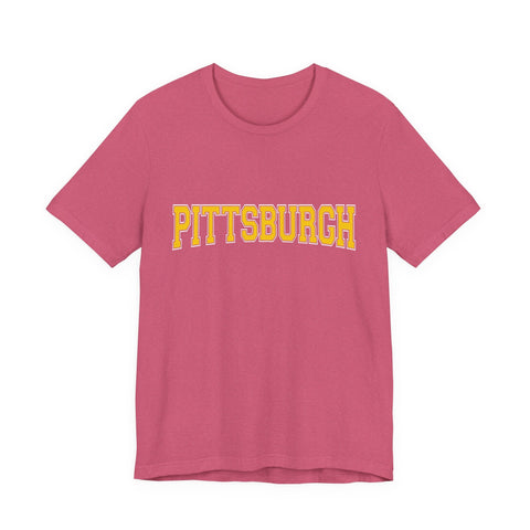 Pittsburgh Varsity Letters - Short Sleeve T-Shirt T-Shirt - YinzerShop