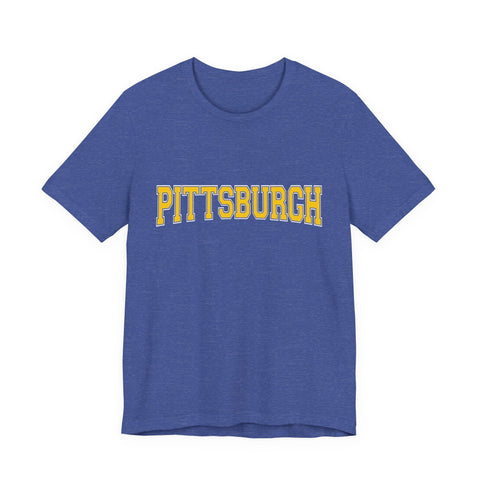 Pittsburgh Varsity Letters - Short Sleeve T-Shirt T-Shirt - YinzerShop