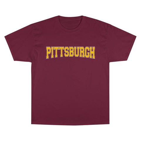 Pittsburgh Varsity Letters Short Sleeve T-Shirt T-Shirt - YinzerShop