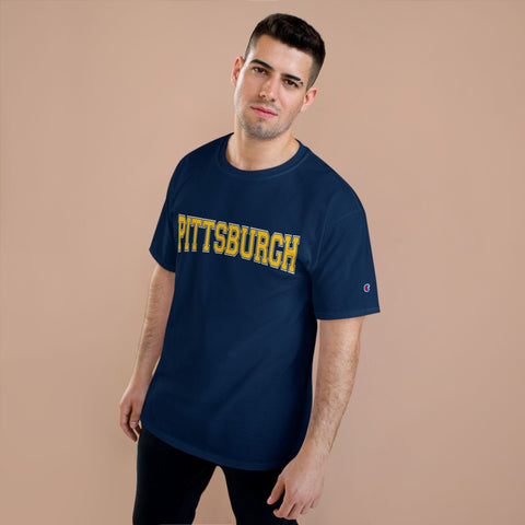 Pittsburgh Varsity Letters Short Sleeve T-Shirt T-Shirt - YinzerShop