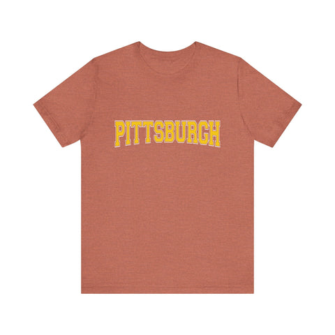 Pittsburgh Varsity Letters - Short Sleeve T-Shirt T-Shirt - YinzerShop