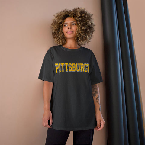 Pittsburgh Varsity Letters Short Sleeve T-Shirt T-Shirt - YinzerShop