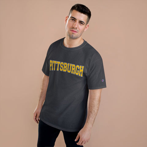 Pittsburgh Varsity Letters Short Sleeve T-Shirt T-Shirt - YinzerShop