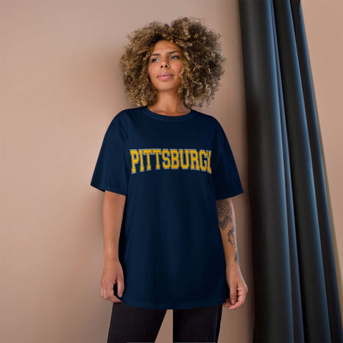 Pittsburgh Varsity Letters Short Sleeve T-Shirt T-Shirt - YinzerShop