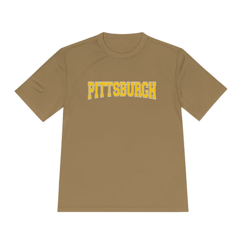 Pittsburgh Varsity Letters - Sport-Tek Unisex Moisture Wicking Tee T-Shirt - YinzerShop