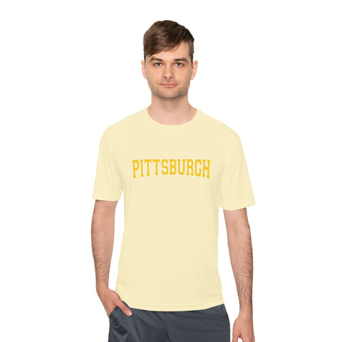 Pittsburgh Varsity Letters - Sport-Tek Unisex Moisture Wicking Tee T-Shirt - YinzerShop