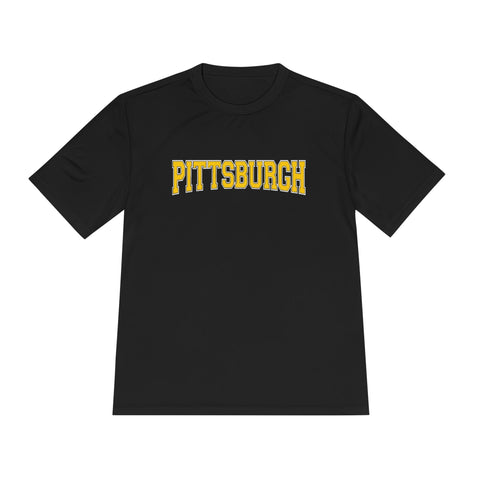 Pittsburgh Varsity Letters - Sport-Tek Unisex Moisture Wicking Tee T-Shirt - YinzerShop