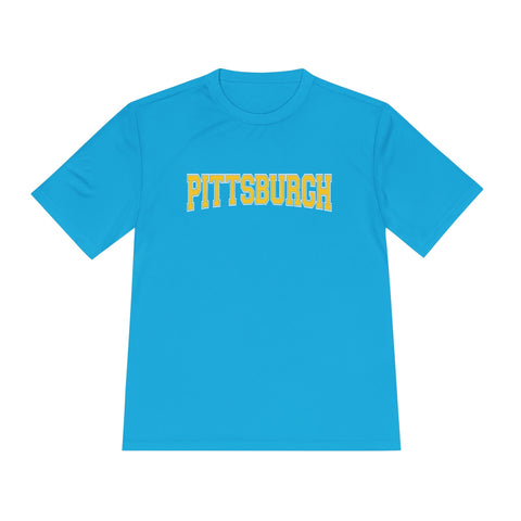 Pittsburgh Varsity Letters - Sport-Tek Unisex Moisture Wicking Tee T-Shirt - YinzerShop