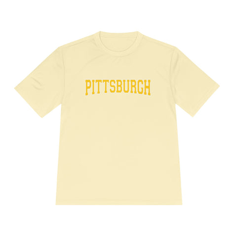 Pittsburgh Varsity Letters - Sport-Tek Unisex Moisture Wicking Tee T-Shirt - YinzerShop