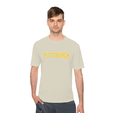 Pittsburgh Varsity Letters - Sport-Tek Unisex Moisture Wicking Tee T-Shirt - YinzerShop