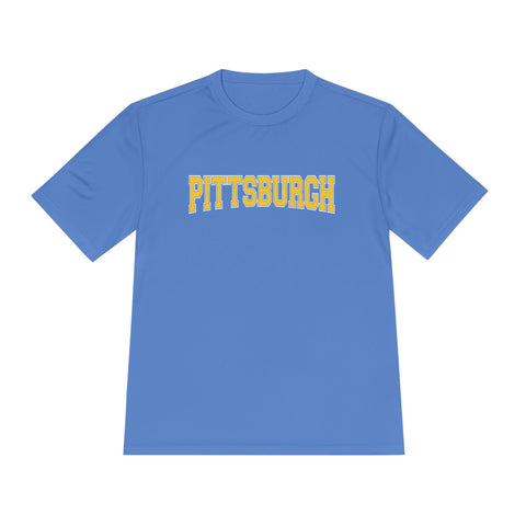 Pittsburgh Varsity Letters - Sport-Tek Unisex Moisture Wicking Tee T-Shirt - YinzerShop