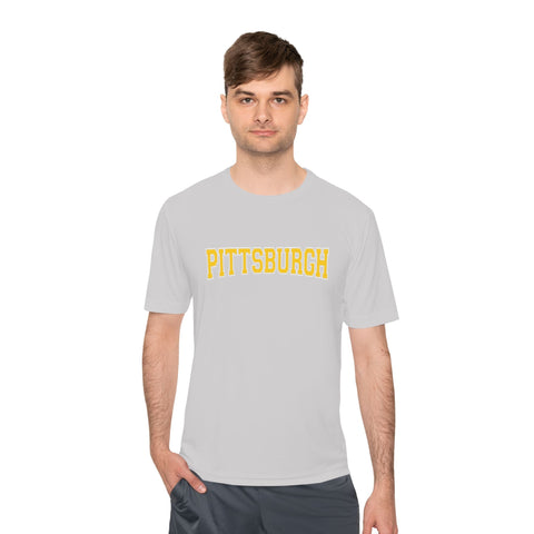Pittsburgh Varsity Letters - Sport-Tek Unisex Moisture Wicking Tee T-Shirt - YinzerShop