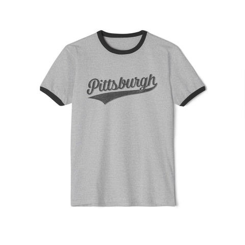 Pittsburgh Varsity Retro Cotton Ringer T-Shirt - Next Level 3604 T-Shirt - YinzerShop