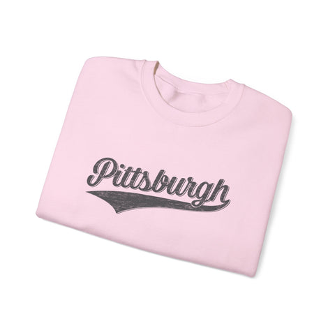 Pittsburgh Varsity Retro Heavy Blend Crewneck Sweatshirt Sweatshirt - YinzerShop