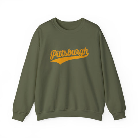 Pittsburgh Varsity Retro Heavy Blend Crewneck Sweatshirt Sweatshirt - YinzerShop