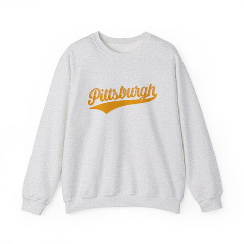 Pittsburgh Varsity Retro Heavy Blend Crewneck Sweatshirt Sweatshirt - YinzerShop