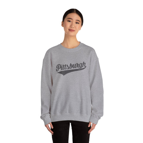 Pittsburgh Varsity Retro Heavy Blend Crewneck Sweatshirt Sweatshirt - YinzerShop