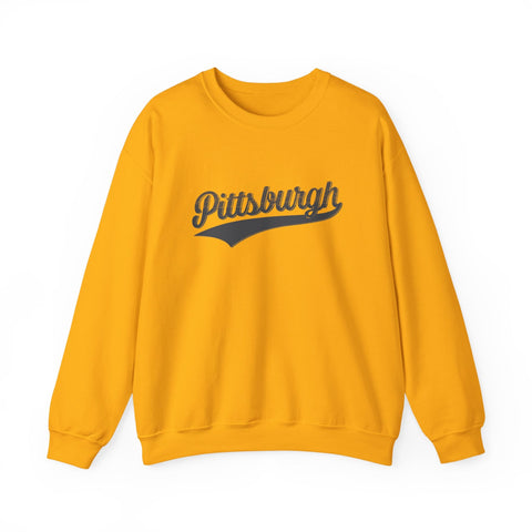 Pittsburgh Varsity Retro Heavy Blend Crewneck Sweatshirt Sweatshirt - YinzerShop
