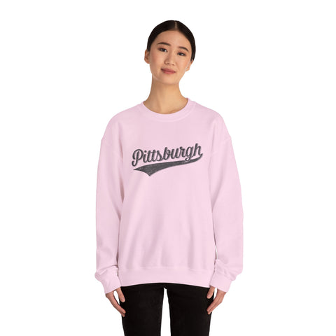 Pittsburgh Varsity Retro Heavy Blend Crewneck Sweatshirt Sweatshirt - YinzerShop