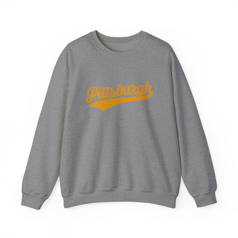 Pittsburgh Varsity Retro Heavy Blend Crewneck Sweatshirt Sweatshirt - YinzerShop