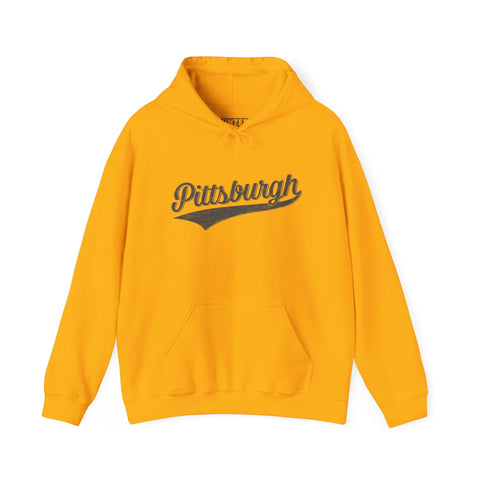 Pittsburgh Varsity Retro Heavy Blend Hooded Sweatshirt Hoodie - YinzerShop