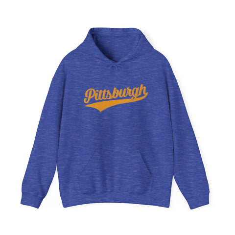 Pittsburgh Varsity Retro Heavy Blend Hooded Sweatshirt Hoodie - YinzerShop