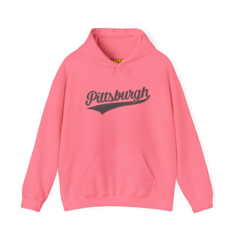 Pittsburgh Varsity Retro Heavy Blend Hooded Sweatshirt Hoodie - YinzerShop
