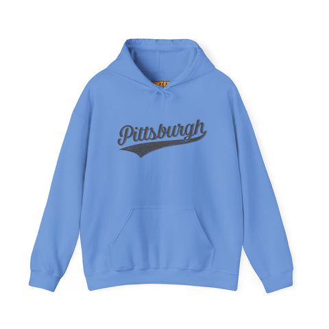 Pittsburgh Varsity Retro Heavy Blend Hooded Sweatshirt Hoodie - YinzerShop