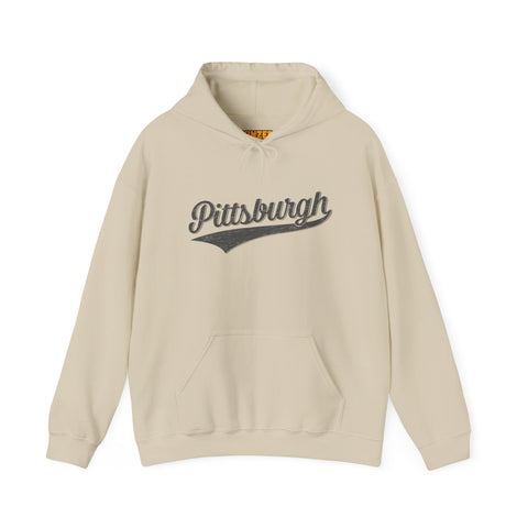 Pittsburgh Varsity Retro Heavy Blend Hooded Sweatshirt Hoodie - YinzerShop