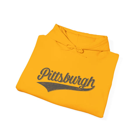 Pittsburgh Varsity Retro Heavy Blend Hooded Sweatshirt Hoodie - YinzerShop