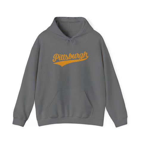 Pittsburgh Varsity Retro Heavy Blend Hooded Sweatshirt Hoodie - YinzerShop