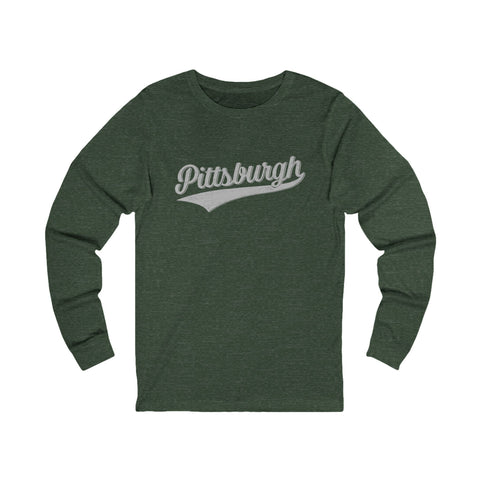 Pittsburgh Varsity Retro Jersey Long Sleeve Tee Shirt Long Sleeve Shirt - YinzerShop