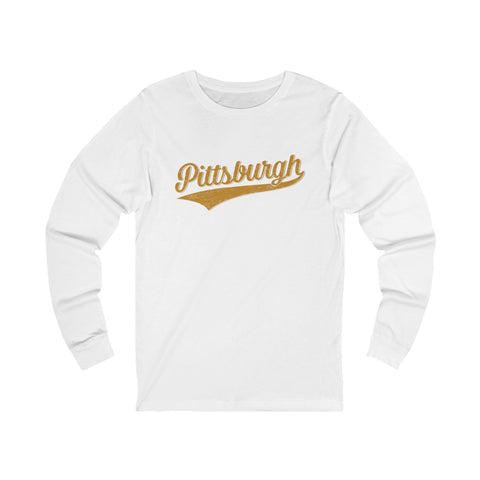 Pittsburgh Varsity Retro Jersey Long Sleeve Tee Shirt Long Sleeve Shirt - YinzerShop