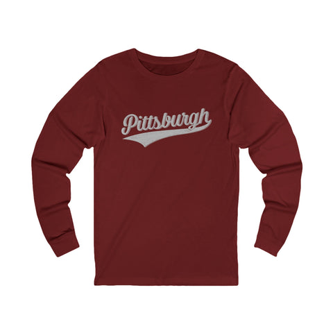 Pittsburgh Varsity Retro Jersey Long Sleeve Tee Shirt Long Sleeve Shirt - YinzerShop