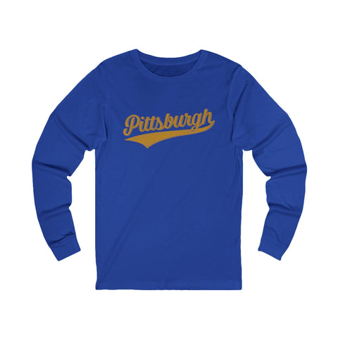 Pittsburgh Varsity Retro Jersey Long Sleeve Tee Shirt Long Sleeve Shirt - YinzerShop