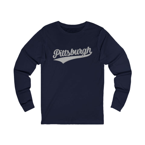 Pittsburgh Varsity Retro Jersey Long Sleeve Tee Shirt Long Sleeve Shirt - YinzerShop