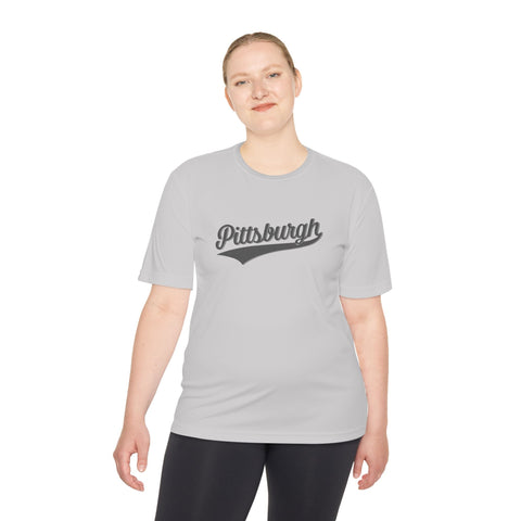 Pittsburgh Varsity Retro Moisture Wicking T-shirt - Sport-Tek ST350 T-Shirt - YinzerShop