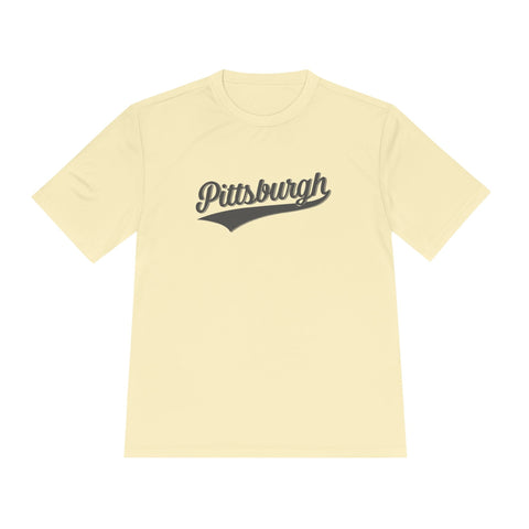 Pittsburgh Varsity Retro Moisture Wicking T-shirt - Sport-Tek ST350 T-Shirt - YinzerShop
