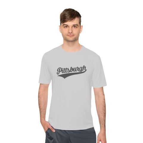Pittsburgh Varsity Retro Moisture Wicking T-shirt - Sport-Tek ST350 T-Shirt - YinzerShop