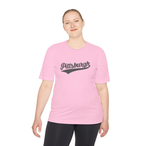 Pittsburgh Varsity Retro Moisture Wicking T-shirt - Sport-Tek ST350 T-Shirt - YinzerShop