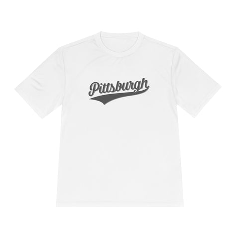 Pittsburgh Varsity Retro Moisture Wicking T-shirt - Sport-Tek ST350 T-Shirt - YinzerShop