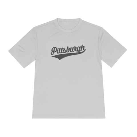 Pittsburgh Varsity Retro Moisture Wicking T-shirt - Sport-Tek ST350 T-Shirt - YinzerShop
